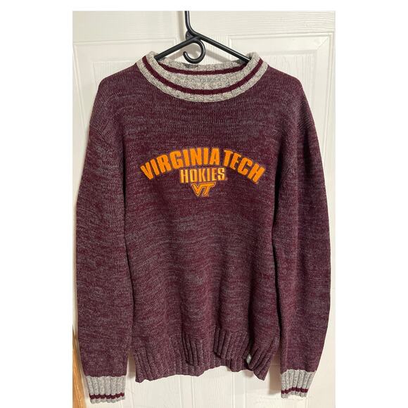 Bruzer Virginia Tech Hokies VT Pull Over Crew Neck Med Sweater - Picture 1 of 7